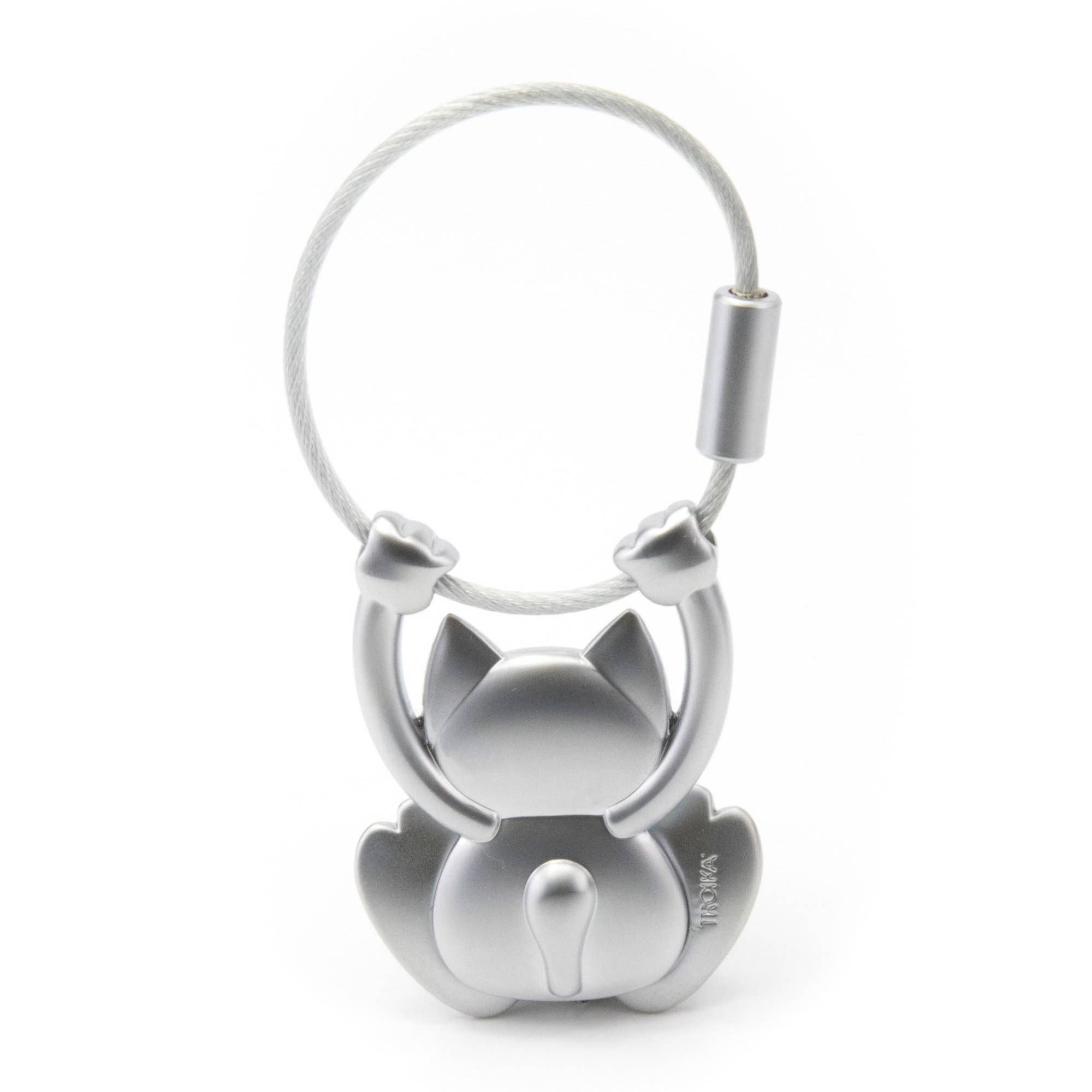 Troika, Duke Baron & Paperthinks by Brand Node, Inc. - Wholesale Keychain - Unisex - Troika Tabby Cat Key Chain with Nail Friendly Loop1