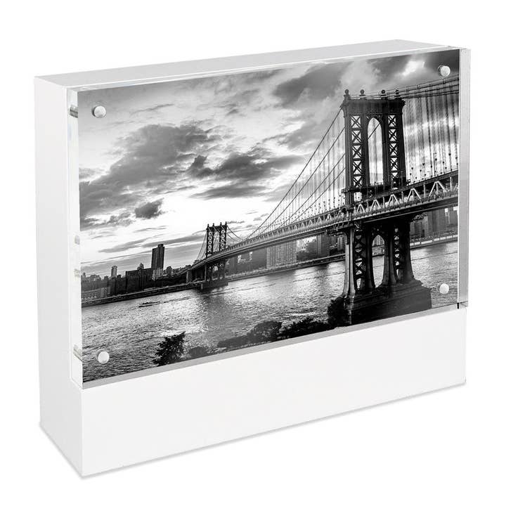Isaac Jacobs International - Wholesale Picture Frame - Isaac Jacobs Wood Block Magnetic Acrylic Picture Frame5