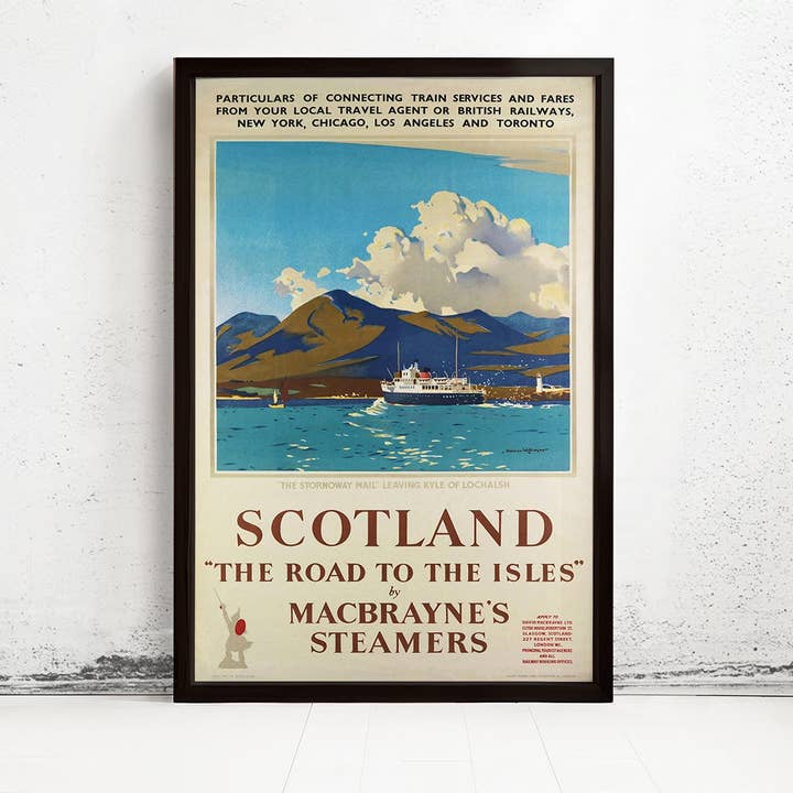Vintage reisposter van Schotland 1930-40 | Vintage kaart wanddecoratie | Groot papieren kunstwerk | Wanddecoratie voor thuis voor wholesale door OldCityPrints - Old Maps and Posters