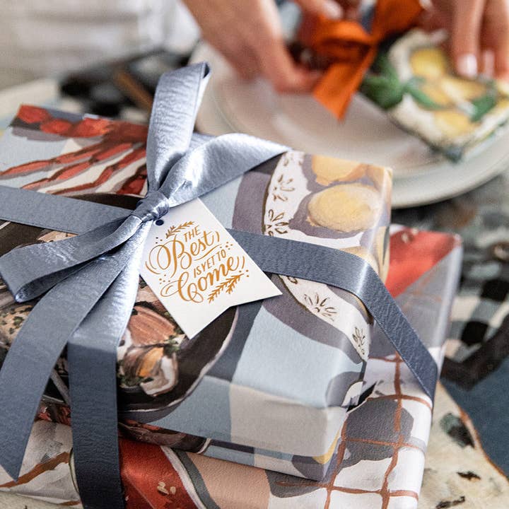 Bespoke Letterpress - Wholesale Flat Wrap - Summer Picnic / Crab & Squid 6pk Gift Wrap14