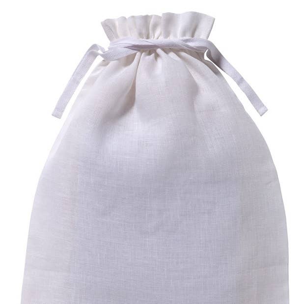 Jacaranda Living - Wholesale Gift bag - Lingerie Bag, White Linen, No Embroidery0