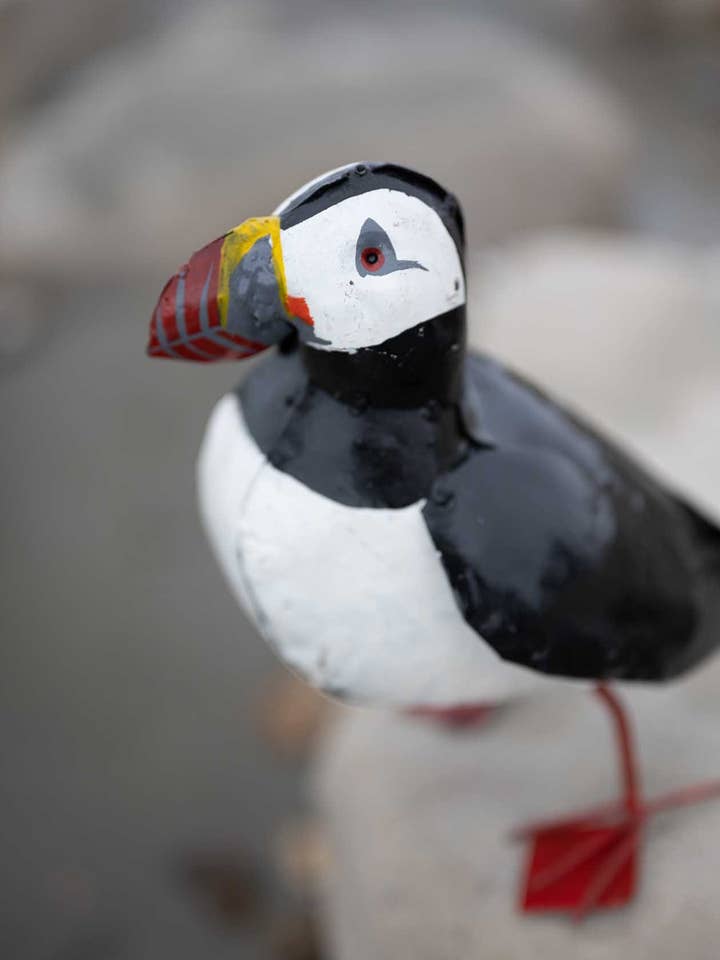 Gartenkunst aus recyceltem Metall - Papageitaucher für den Großhandel von chi-africa