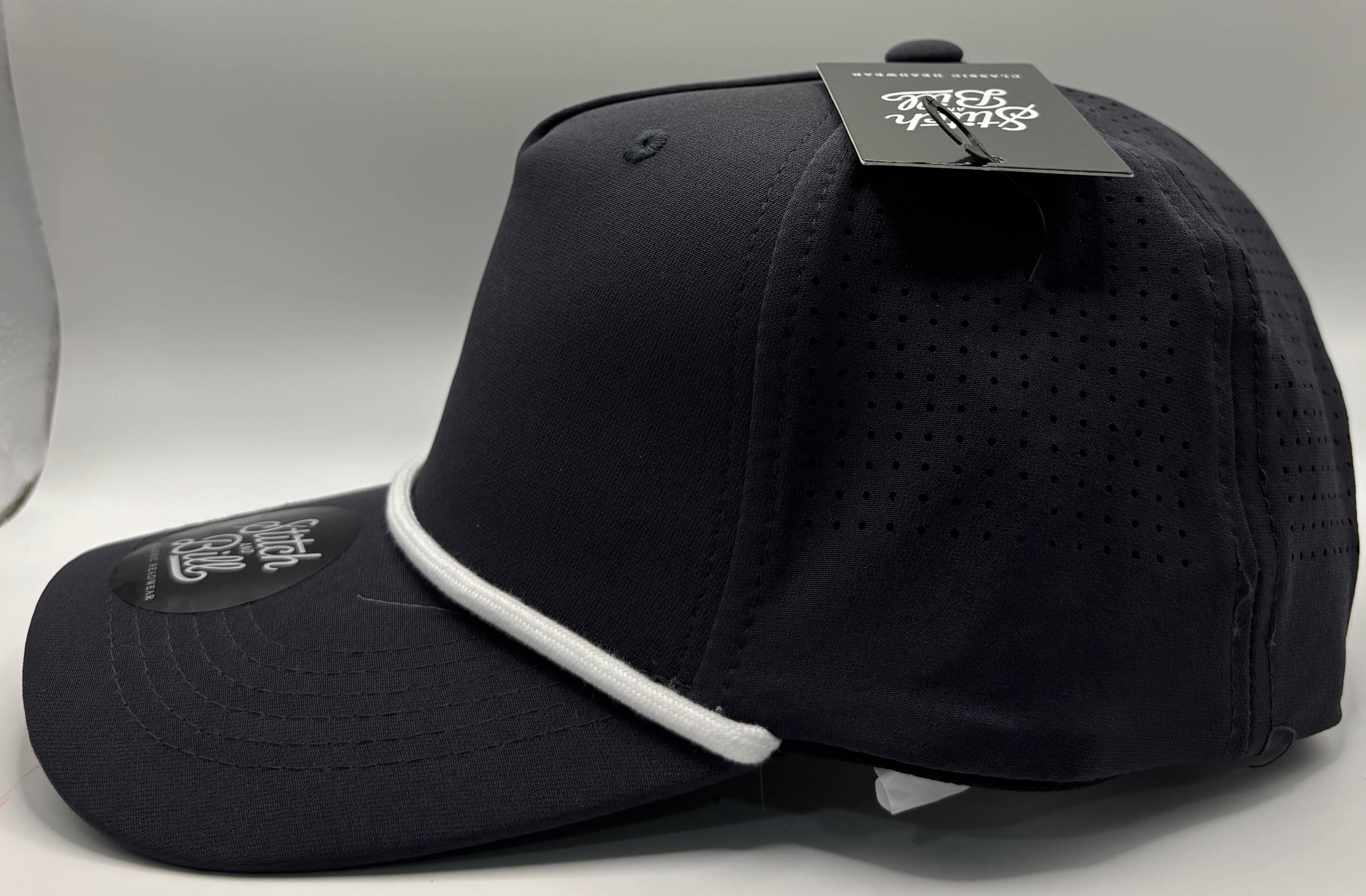 Stitch & Bill Hats - Wholesale Baseball Cap - Unisex - Performance 5 Panel Rope Baseball Cap Air Flow Men Women 1