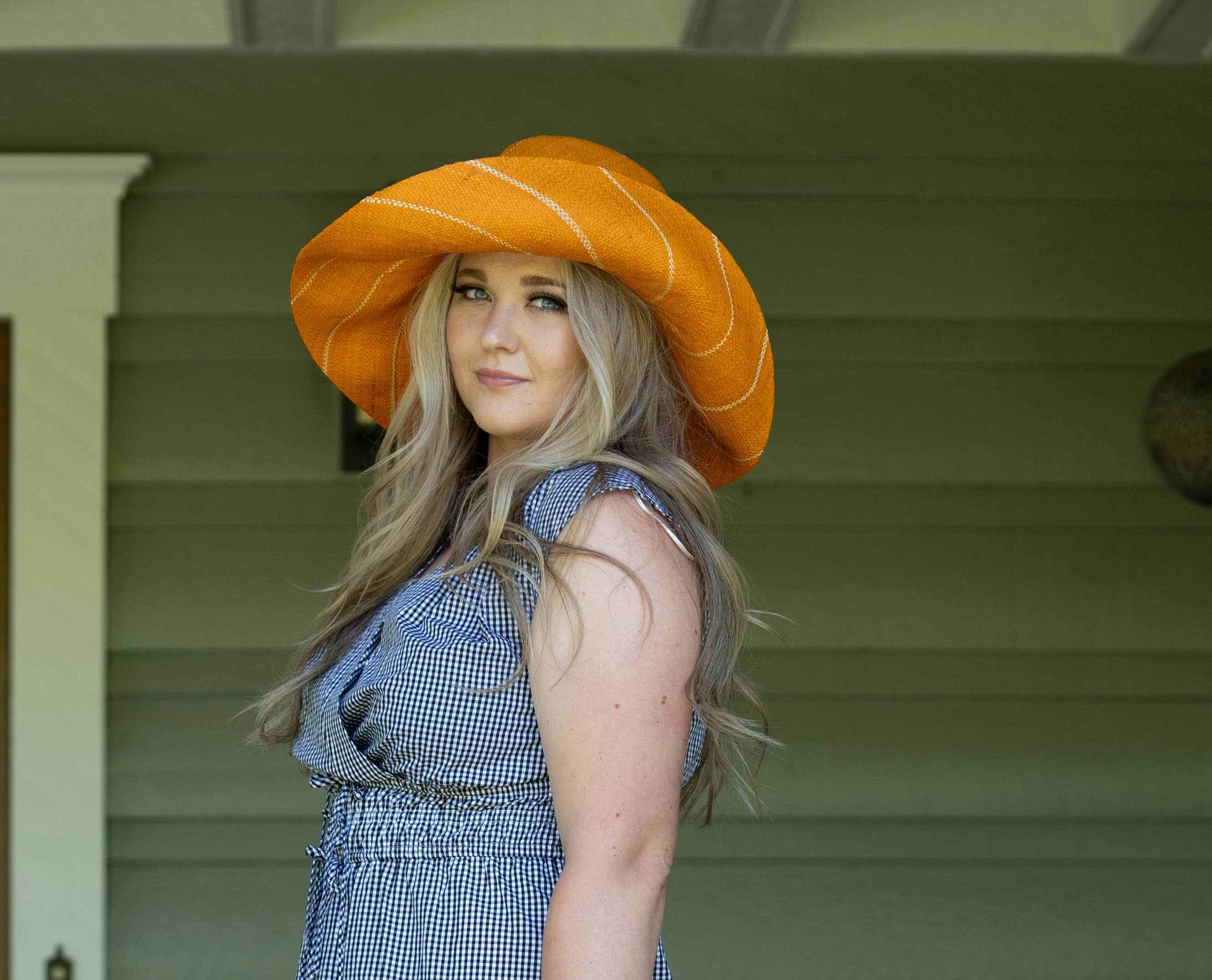 Shebobo - Wholesale Straw Hat - Women's - Monica 5" & 7" Wide Brim Pinstripe Packable Straw Sun Hats3