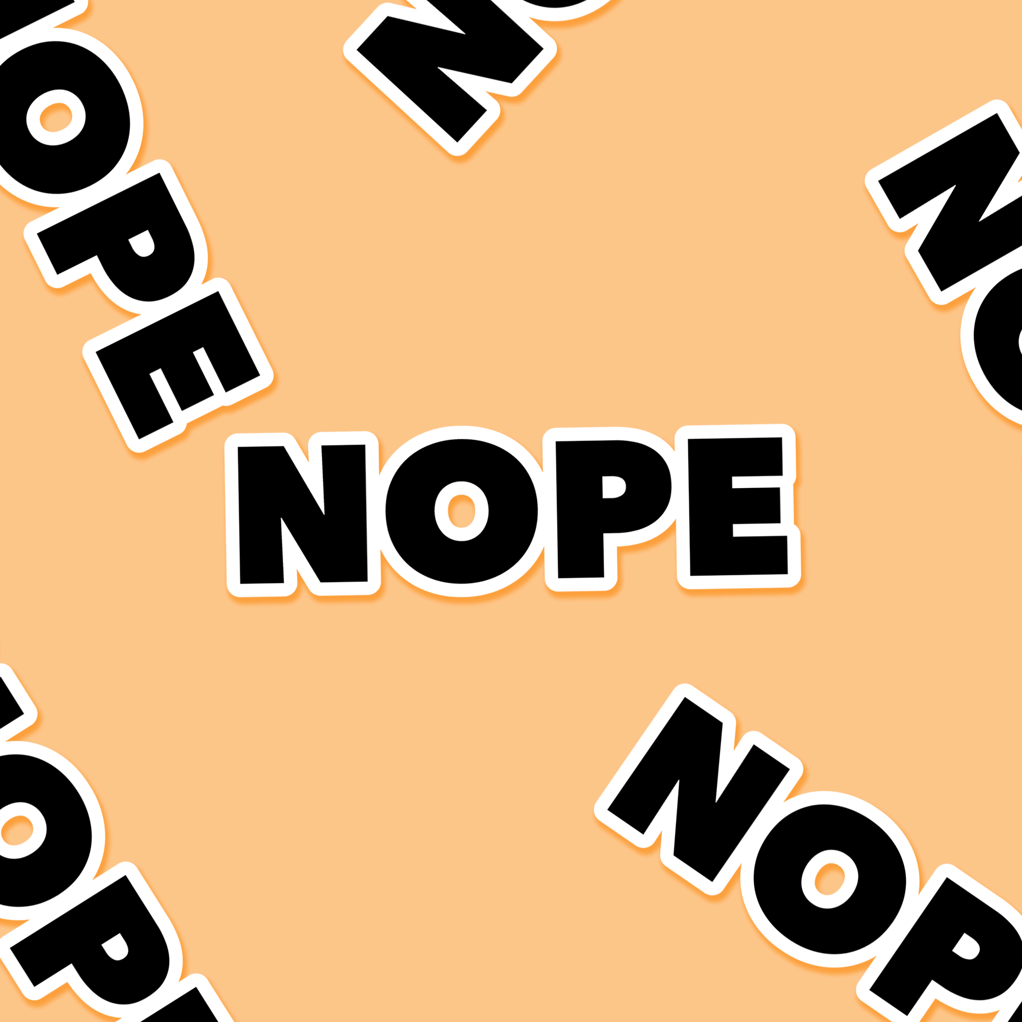 Footnotes – wholesale Klistermärke – Nope - Motiverande klistermärke1