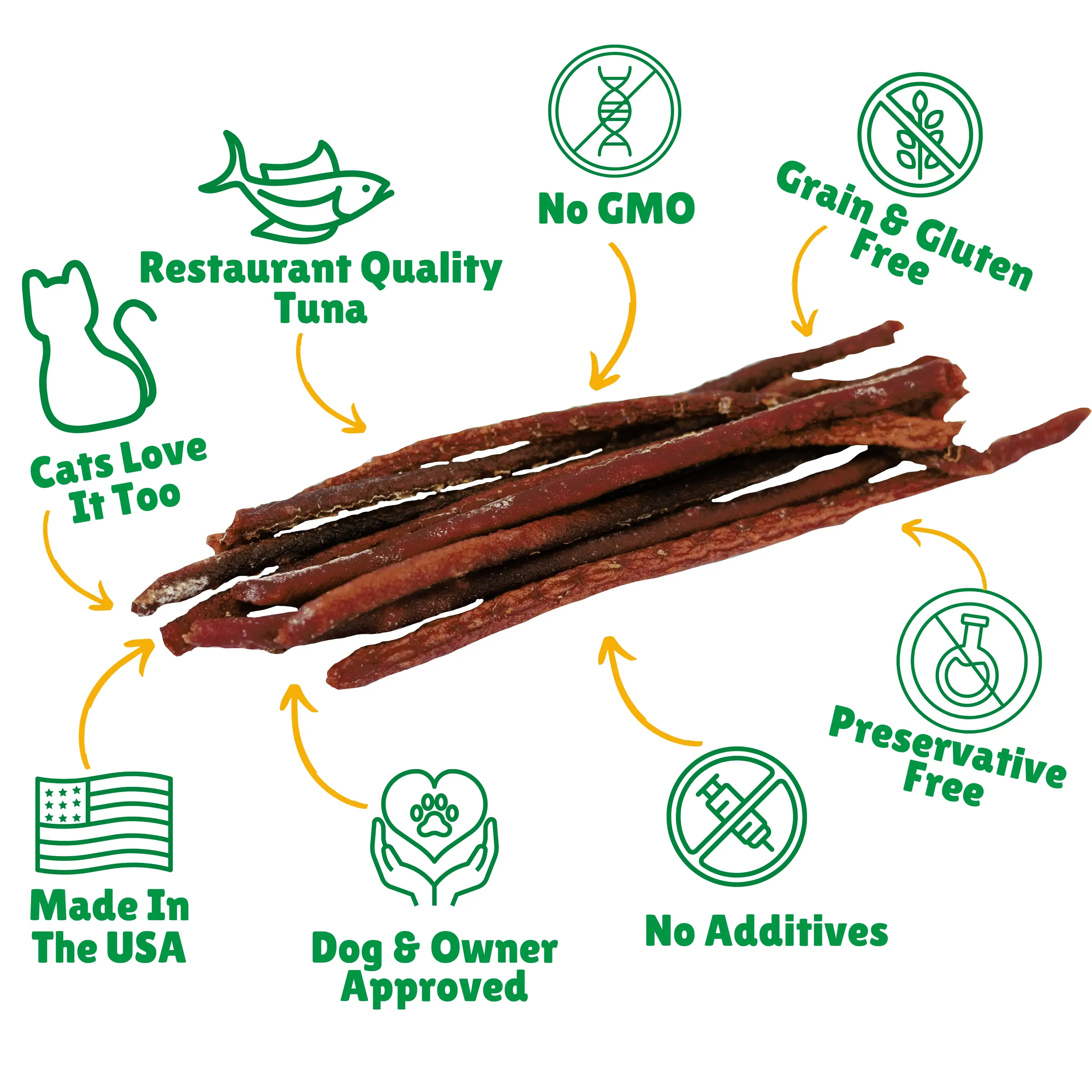 Lucky Premium Treats - Vente Friandises – chien - Pailles de thon - Vrac par lb1