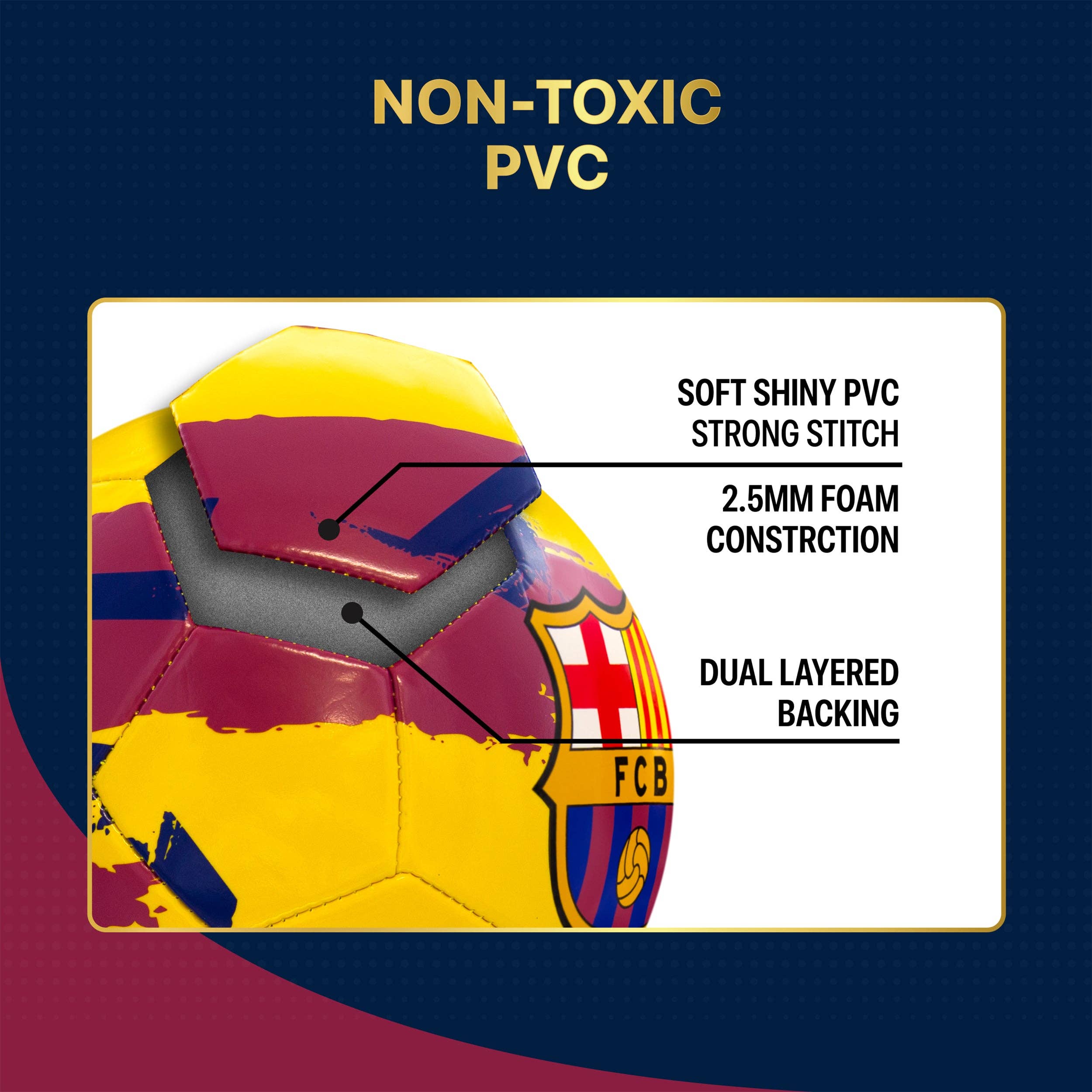 Icon Sports - Wholesale Sports ball - FC Barcelona Soccer Ball - FCB93BL6