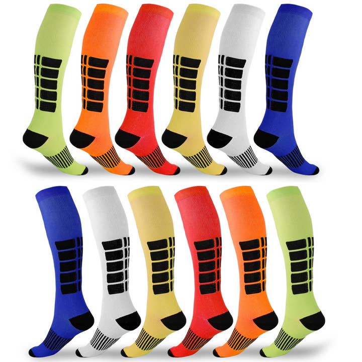 Cloud Cushion Slides - Wholesale Socks - Unisex - Compression Socks for Men & Women (6 Pack)