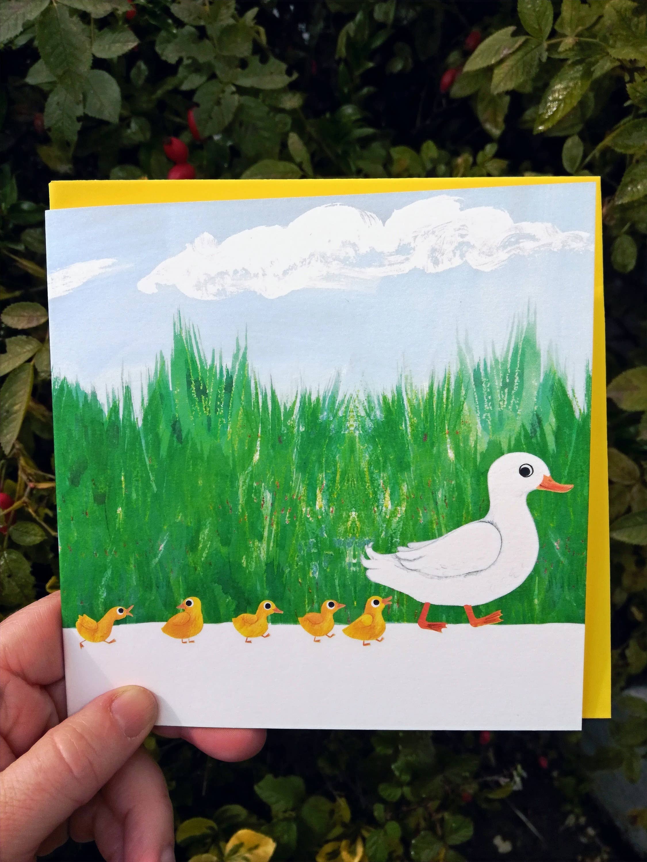 Kate Read Illustration – wholesale Baby card – Ducklings Blank Greetings Card2