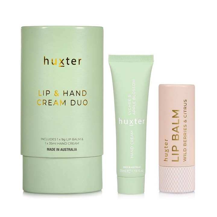 Huxter - Wholesale Hand Cream/Lotion - Lip & Hand Cream Duo - Green - Lychee & Apple Blossom