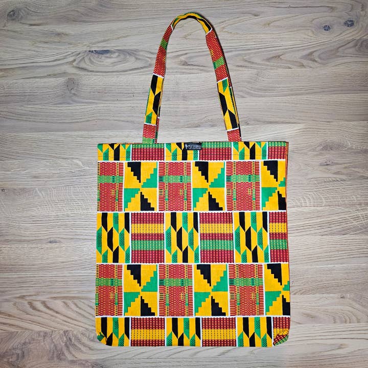 Sac fourre-tout fait main imprimé africain | Sac de plage | Sac de courses pour la vente par Mashona Collections