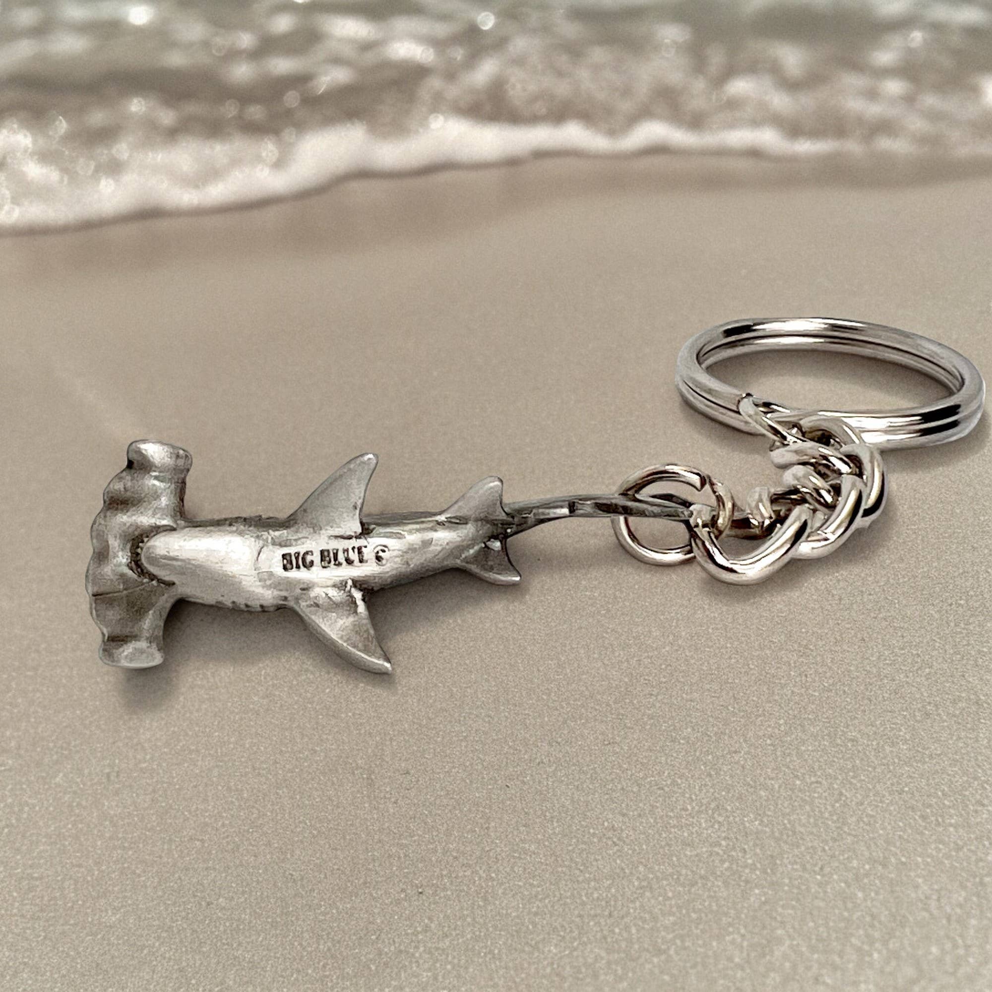 Big Blue by Roland St John - Vendita all'ingrosso Portachiavi - Unisex - Portachiavi Hammerhead Shark per uomo e donna, portachiavi Shark11