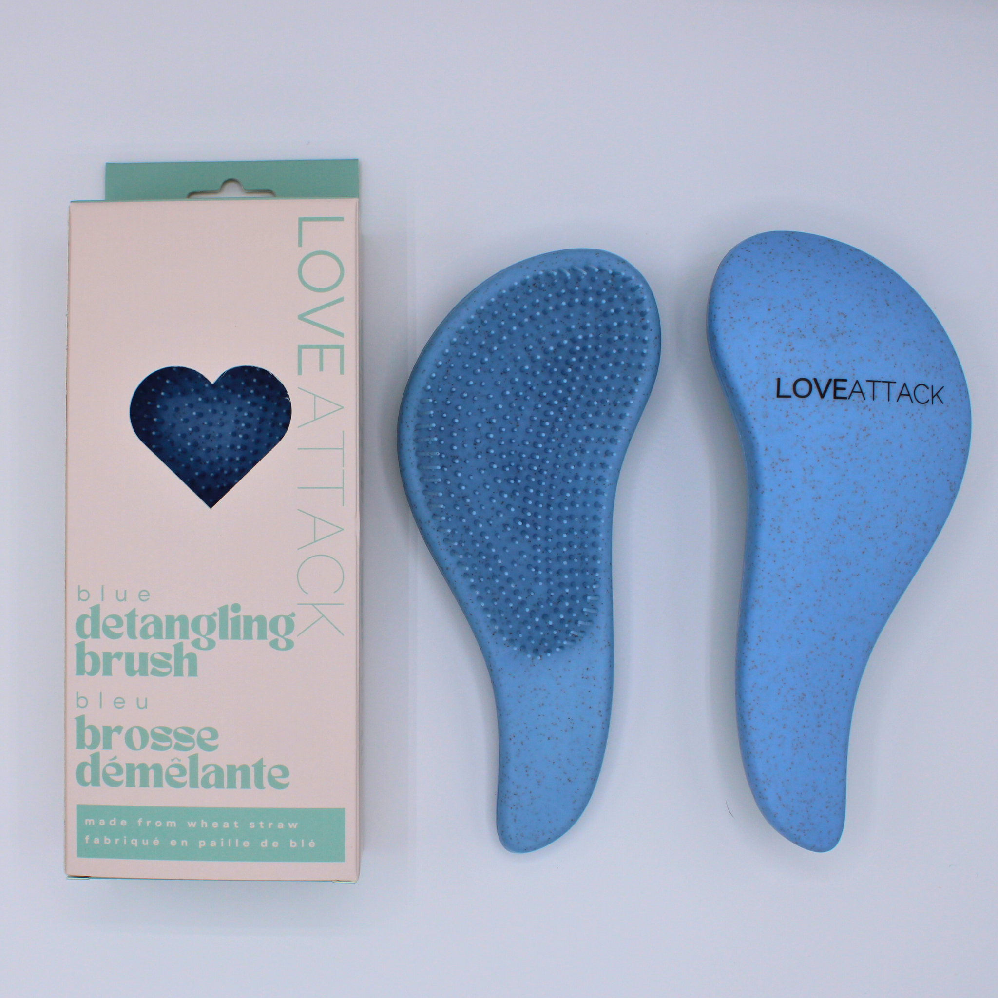 Love Attack - Wholesale Hair Brush/Comb - Wheat Straw Wet/Dry Detangling Hair Brush14