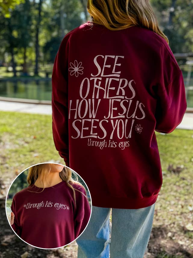 Through His Eyes Sweatshirt for wholesale by Worthy Wear