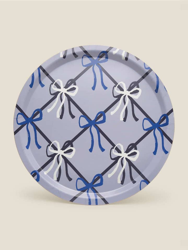 Round Birch Wood Tray – Bow for wholesale by ACTOS