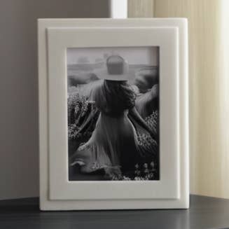White 5x7 in. Rectangular Marble Border Solid Photo Frame for wholesale by Sagebrook Home