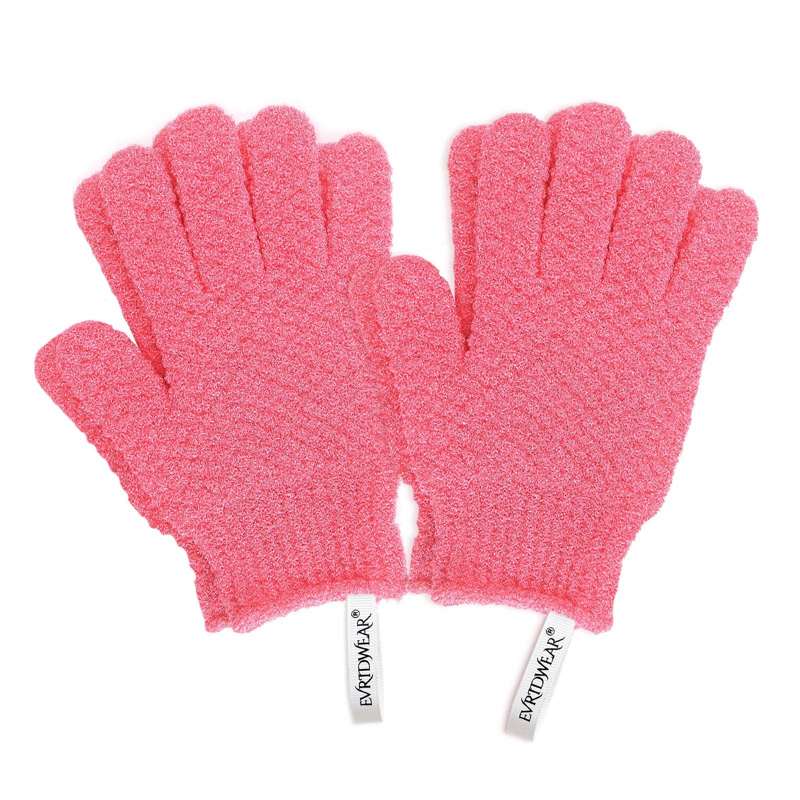EvridWear - Wholesale Exfoliating Gloves/Mitts - Evridwear Exfoliating Bath Gloves for Shower Spa, Full Finger, Pink Series6