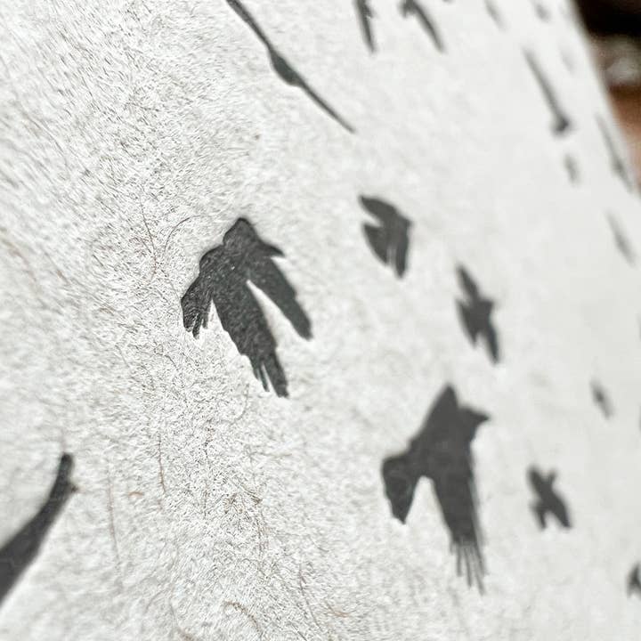 Blackbird Letterpress – wholesale Notebook – murder of crows large notebook3