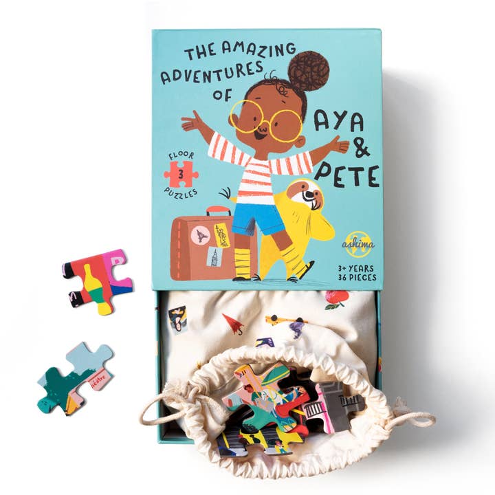 Aya & Pete - Wholesale Puzzle - Kids - Aya & Pete 3-City Jigsaw Puzzles1