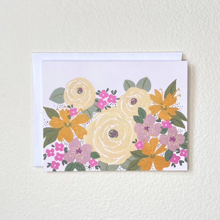 LLUBAV CO. – wholesale Kontorsmateriel/Notecard Set – Grädde rosor Box Set1