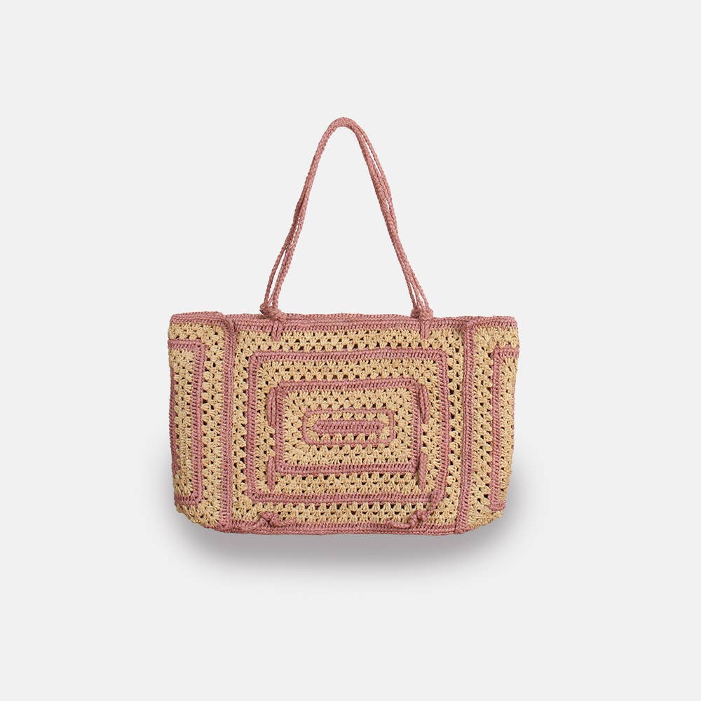 SANS-ARCIDET PARIS - Wholesale Tote Bag - Women's - Coco - Two-tone raffia tote bag12