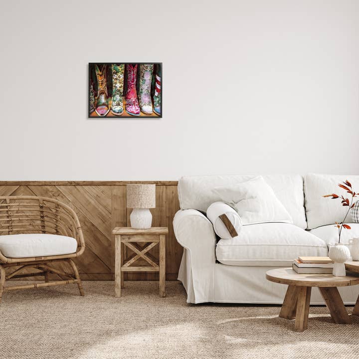 Stupell Industries - Wholesale Art Print - Women's Cowboy Boot Fashion Framed