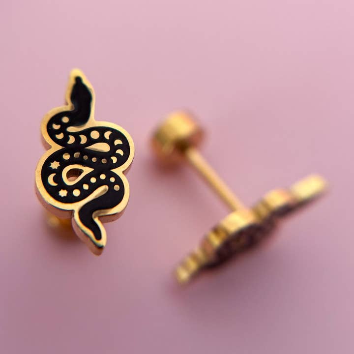 Mystic Snake Stud Earrings for wholesale by Desert Peach