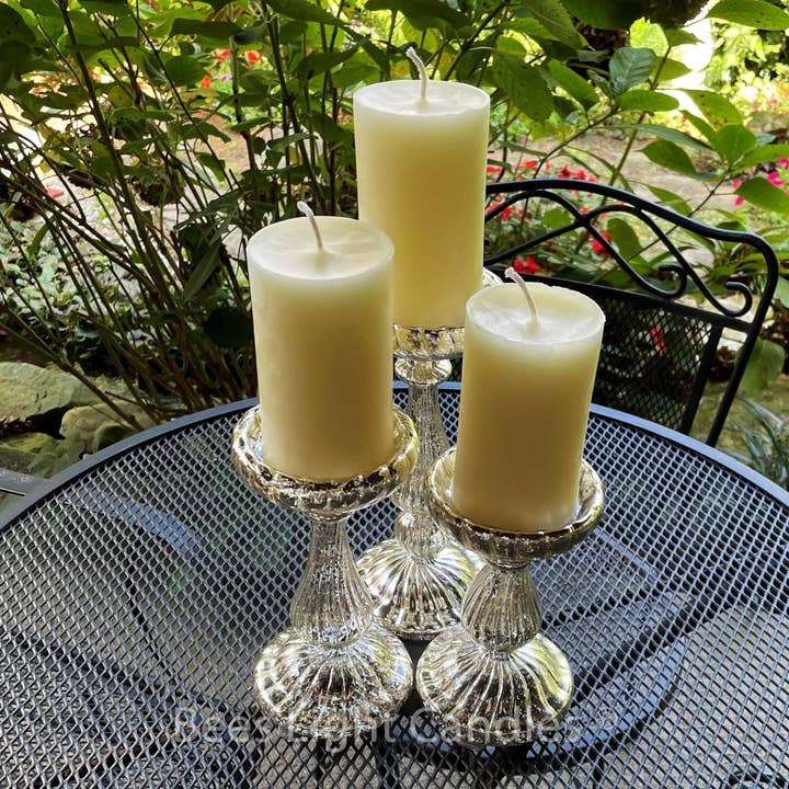 Mercury Glass Pillar Candle Holder Set of 3 and other Purchase Wholesale pillar candles in glass. Free Returns & Net 60 Terms on Faire trending on Faire.