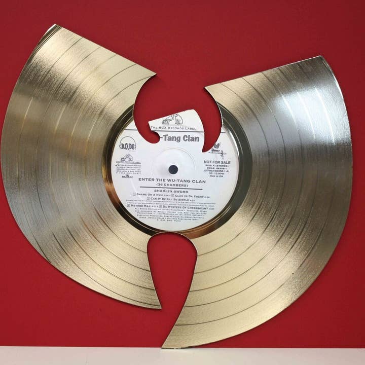 Gold Record Outlet - Wholesale Wall Accent - Wutang "Enter The Wutang" Laser Cut Gold LP Record Wall Art