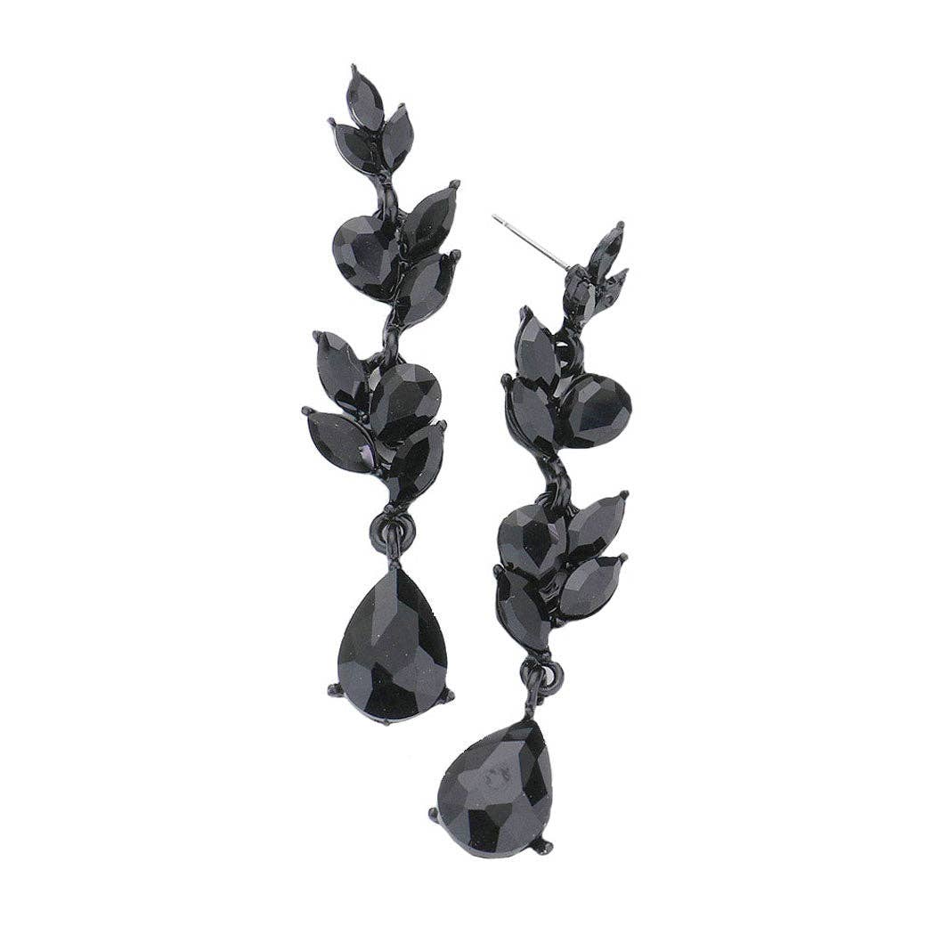 Pearl and Rox - Vendita all'ingrosso Orecchini pendenti - Orecchini da sera pendenti con pietra marquise a goccia0