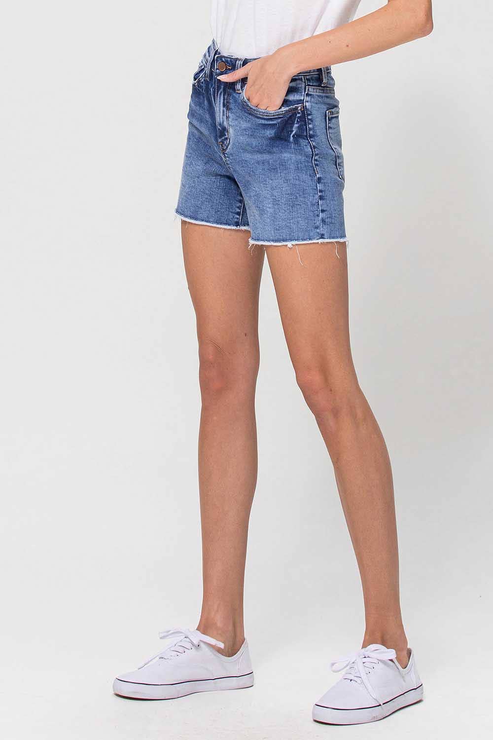 INSTANTANEOUS HIGH RISE STRETCH DENIM SHORTS F4694 for wholesale on Faire6