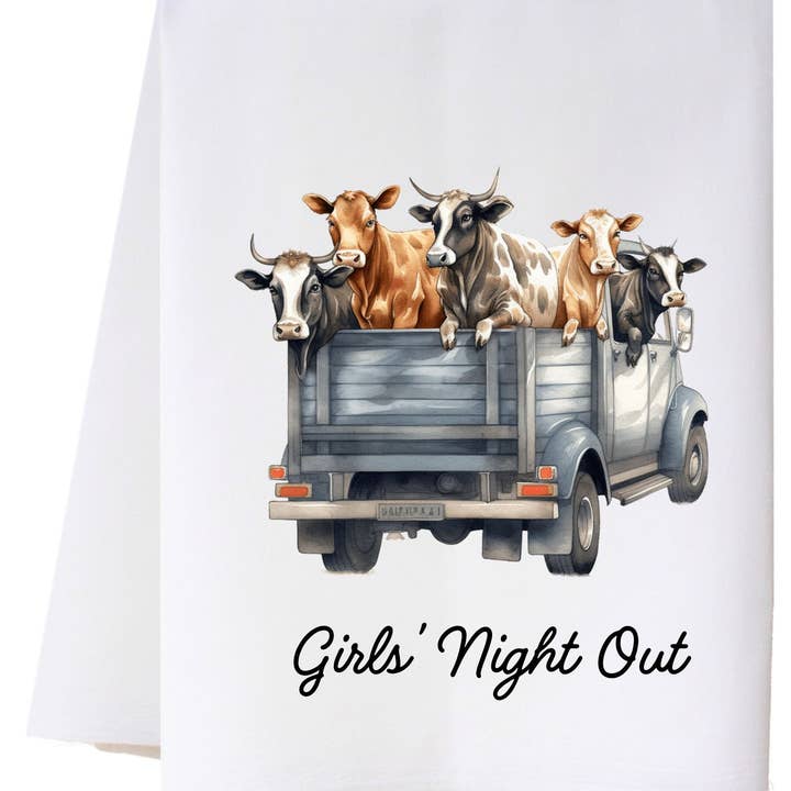 Torchon "Soirée entre filles" pour la vente par Cora & Pate