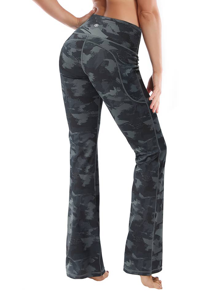 Rosa Clothing - Wholesale Athletic Pants - Women's - High Waist Bootcut Yoga Pants Pockets_29″
