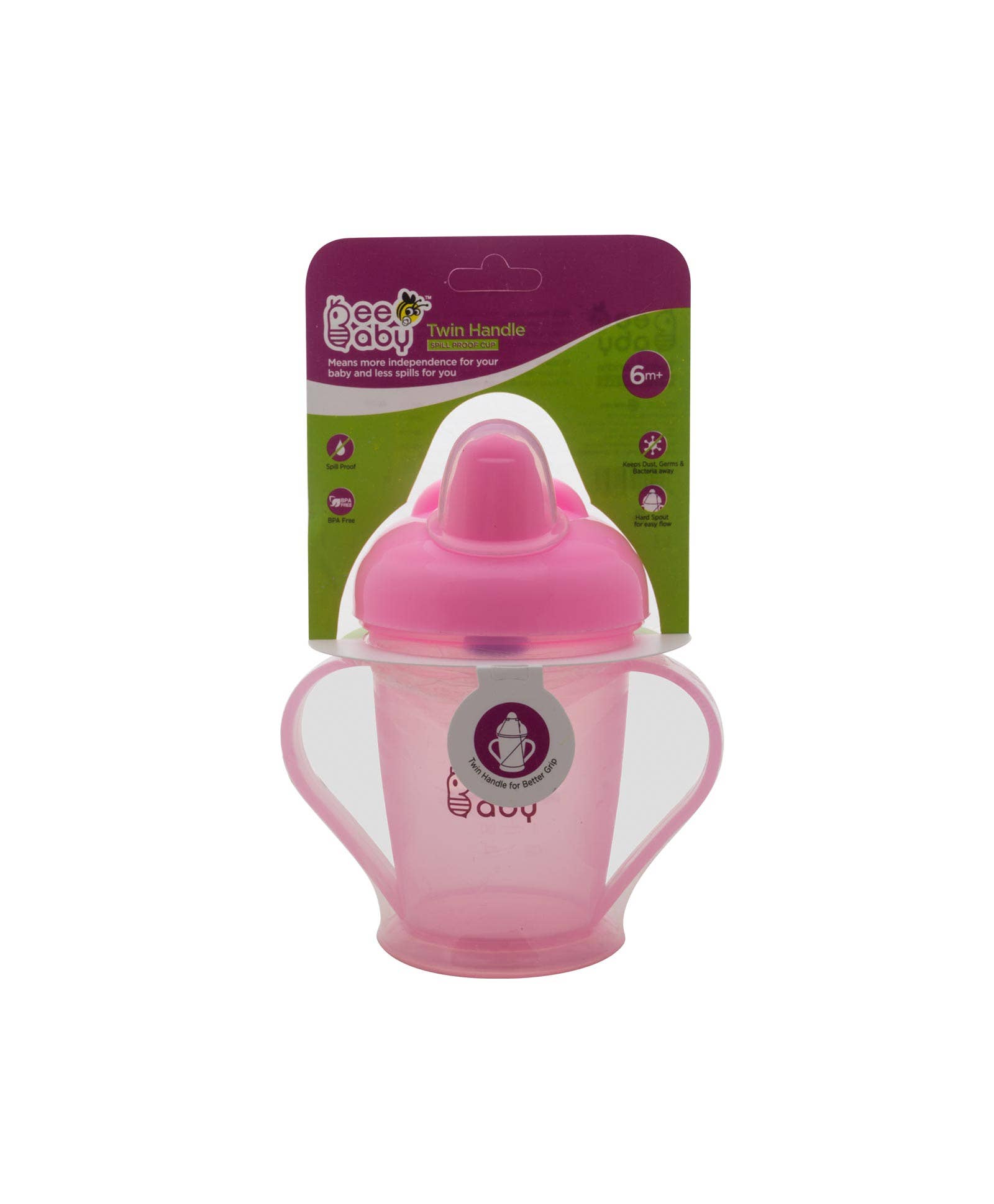 Beebaby - Wholesale Drinking Glass/Cup - Kids & Baby - Beebaby Twin Handle Sipper Single Colour 180ml / 6oz.8