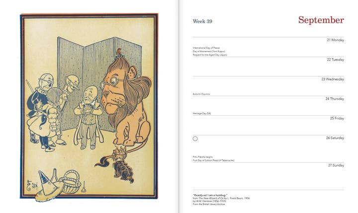 Flame Tree Gift – wholesale Planner – British Library: Children's Illustrators 2026 Desk Diary Pla2