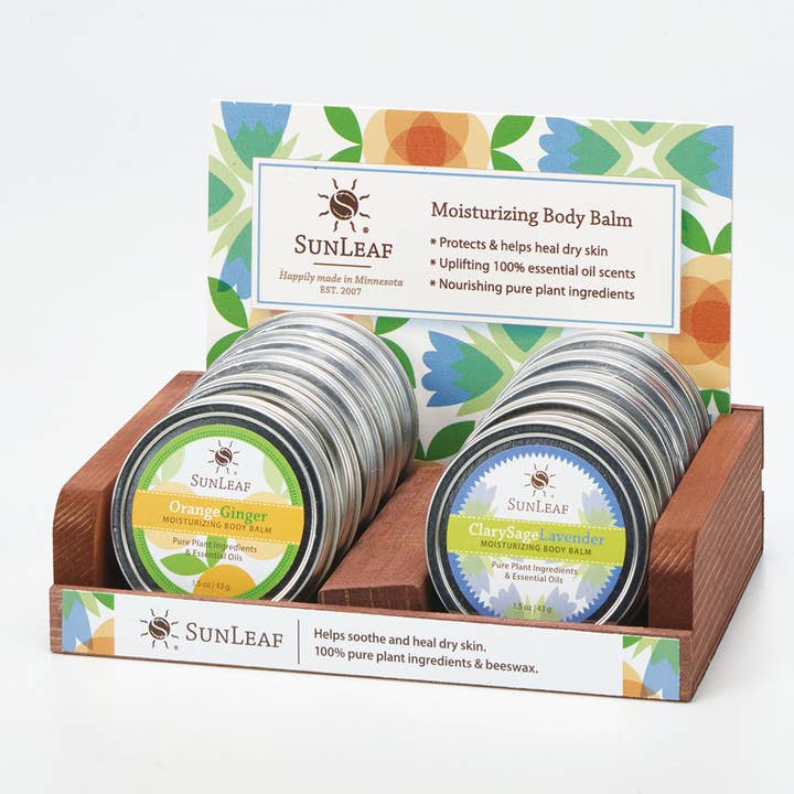 SunLeaf Naturals - Wholesale Body Balm/Butter - Display - Moisturizing Body Balm