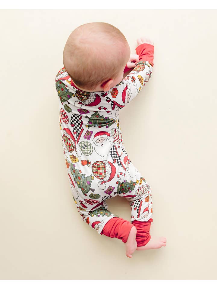 Lucky Panda Kids - Wholesale Jumpsuit - Baby - Bamboo Baby Clothing Zip Romper | Retro Christmas7