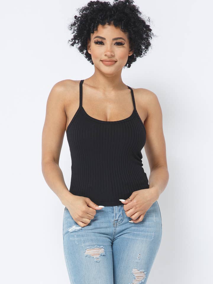 Rib Racer Back Sleeveless Tank Tops for wholesale by Julia by LoveJ
