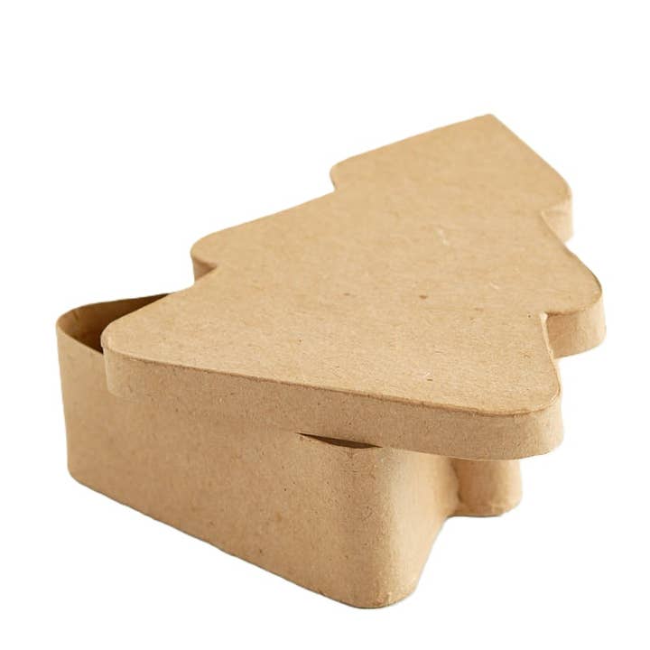 Factory Direct Craft - Vente Boîtes décoratives - Boîte en papier mâché en forme de sapin de Noël - 13,3 cm L x 10,8 cm l3