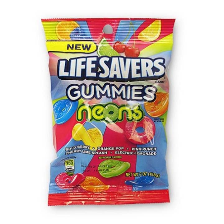 Shop The King - Wholesale Gummy - Lifesavers Gummies Neons Flavor Mix, 7 Ounce Bag