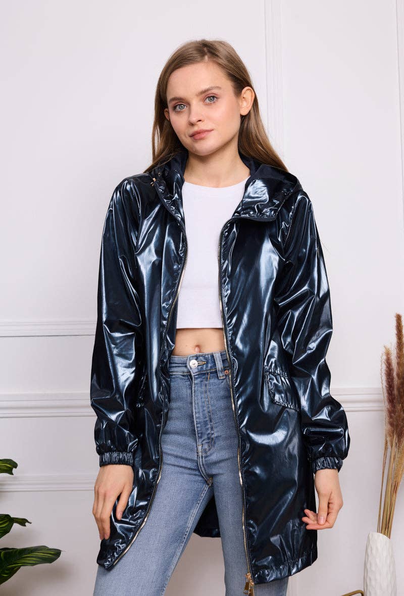 SOFTY - Vente Veste – femme - Blouson à capuche imperméable effet irisé S560220