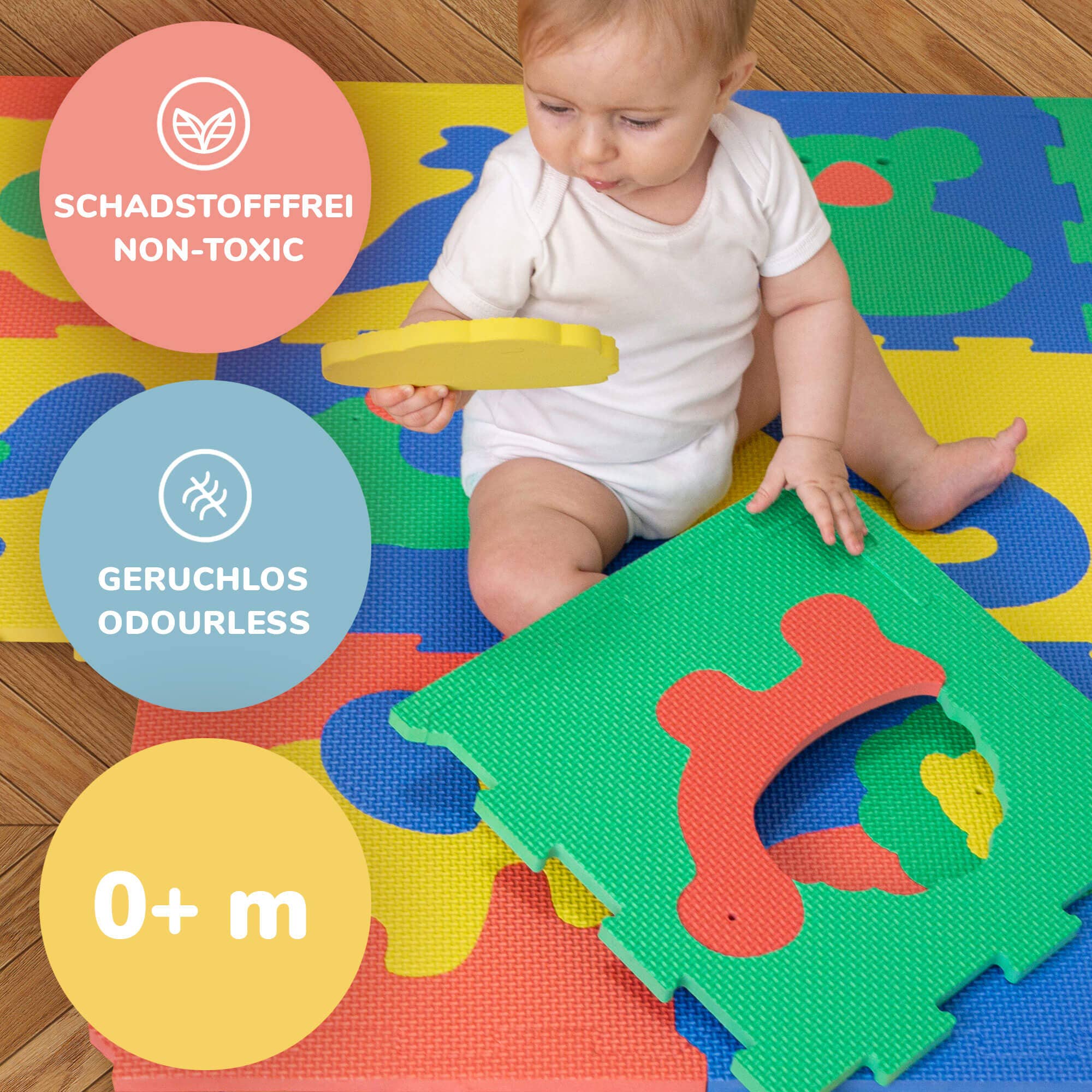 HM Hamburg Merchants GmbH – wholesale Lekmatta - Barn och baby – Hakuna Matte Skumlektäcke «Safaria Animals» 1,2 x 0,9 m4