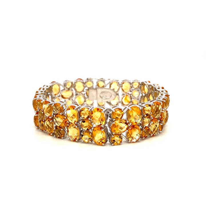 Citrine Bracelet in .925 Sterling Silver - KSD 4295 for wholesale by Kotawala Jewels