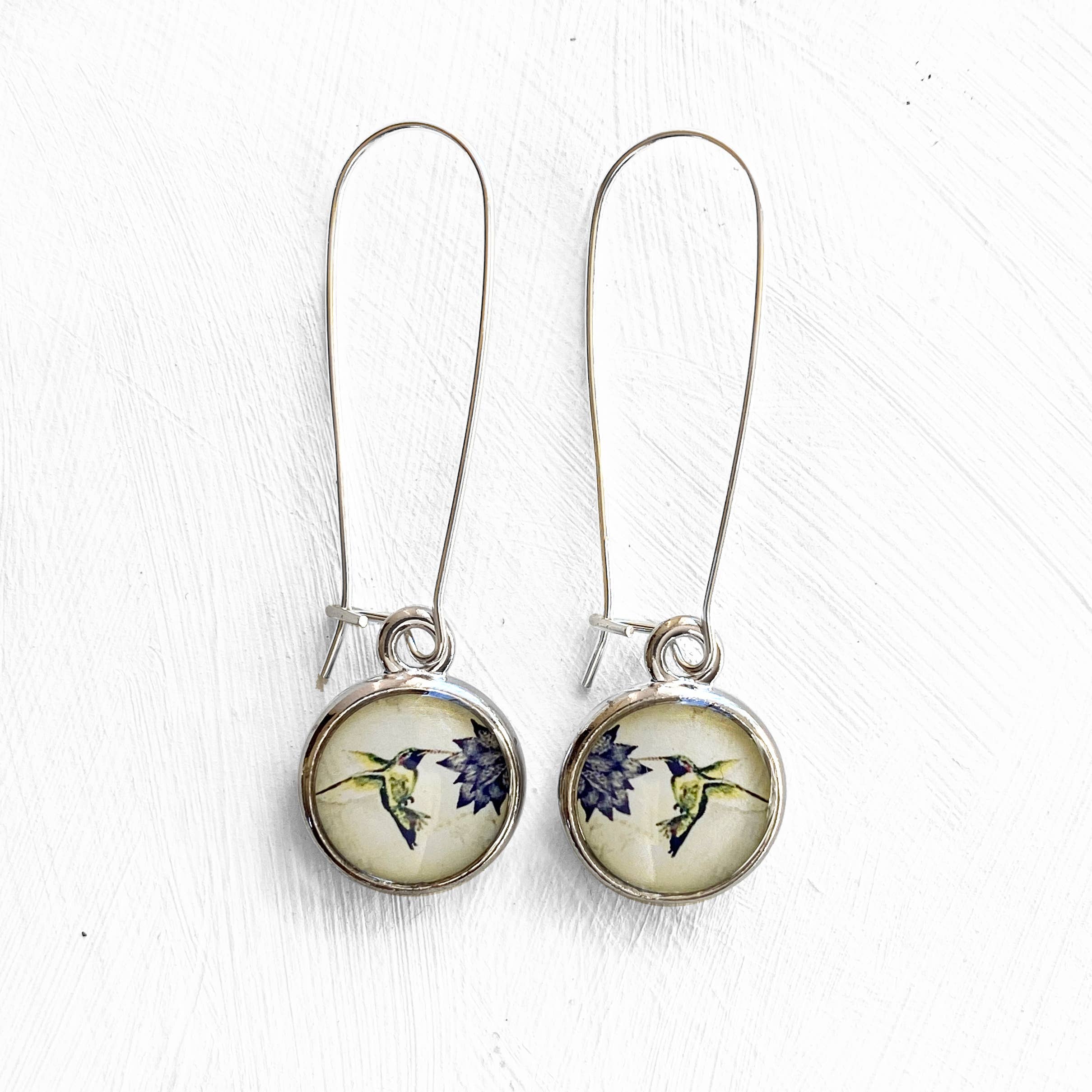 Seed and Sky - Wholesale Dangle Earrings - Hummingbird Silver Earrings1