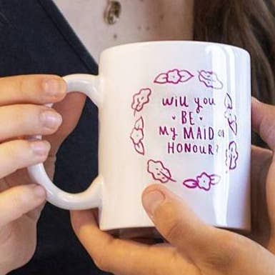'Will You Be My Maid Of Honour?' Mug for wholesale by Ellie Ellie LTD