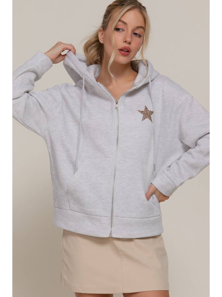 Active Basic | Active USA - Wholesale Hoodie - Women's - Long Sleeve Front & back Print Zip-Up Hoodie Jacket15