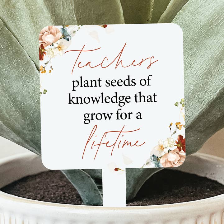 Los maestros plantan semillas del conocimiento marcador de plantas para venta al por mayor de Knotty Design Co.