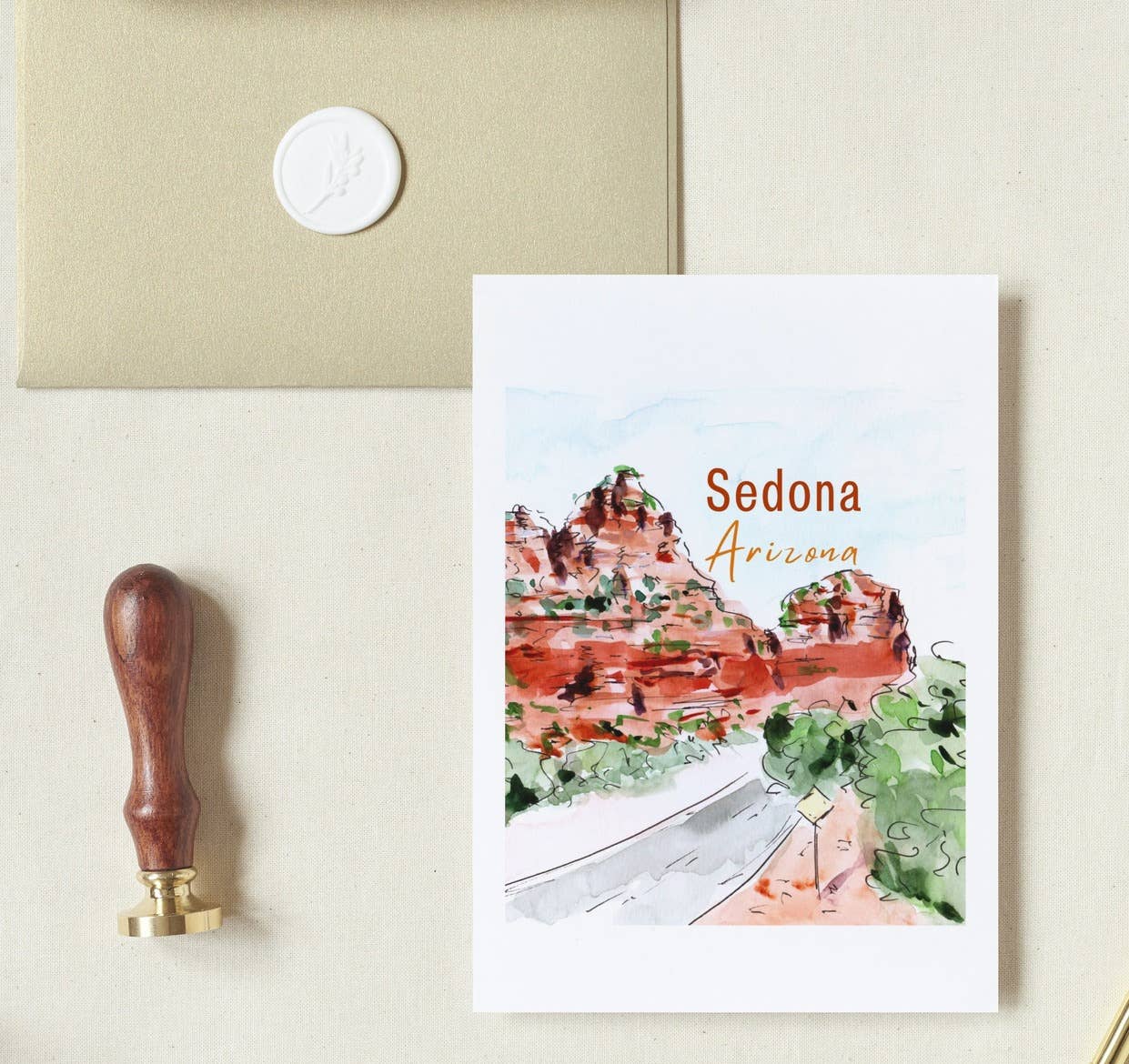 Maria Langgle - Wholesale Everyday Greeting Card - Sedona Greeting Card with Envelope 5x74