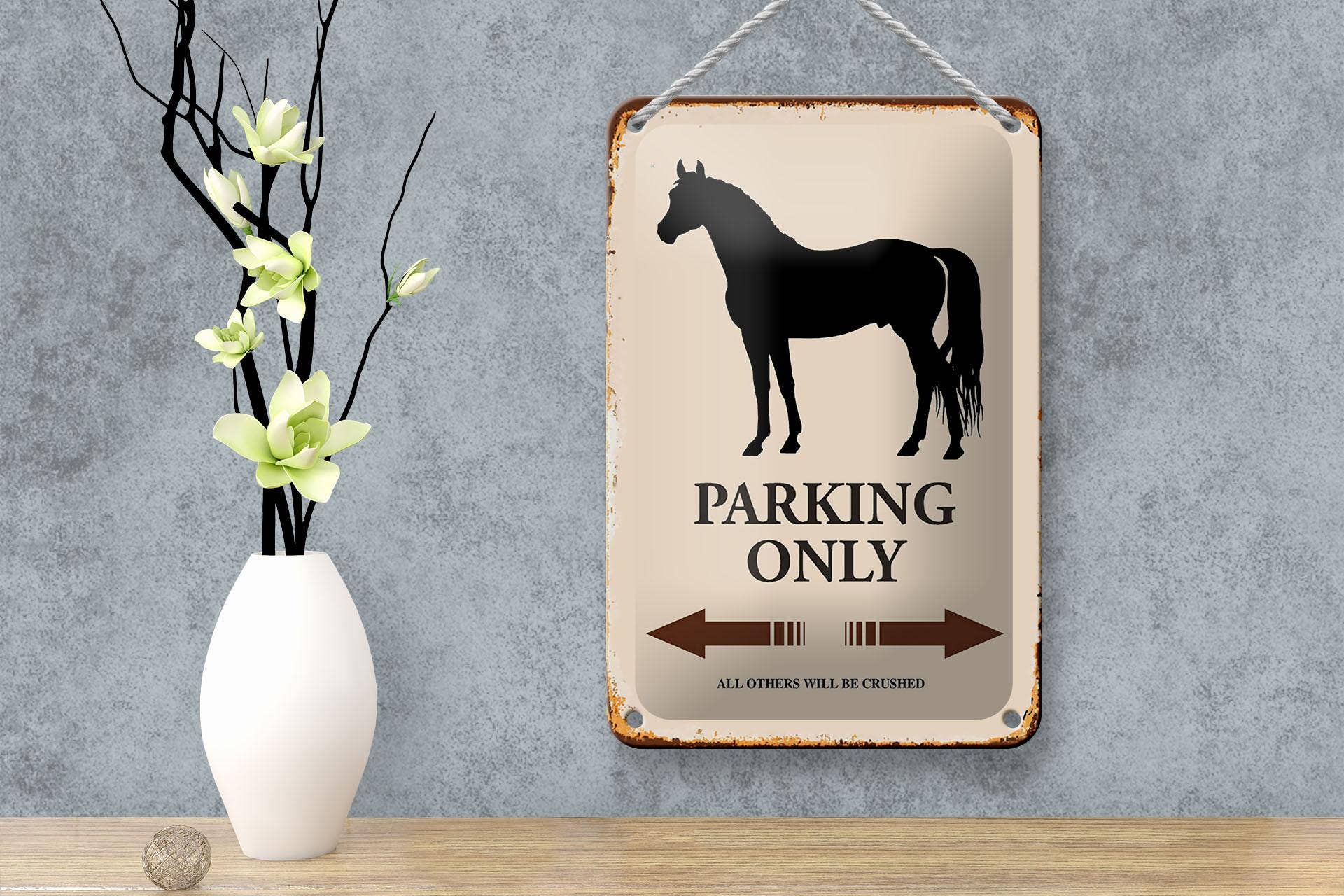 Femer - Wholesale Sign - Tin sign saying 12x18 cm horse parking only all others decorative sign3