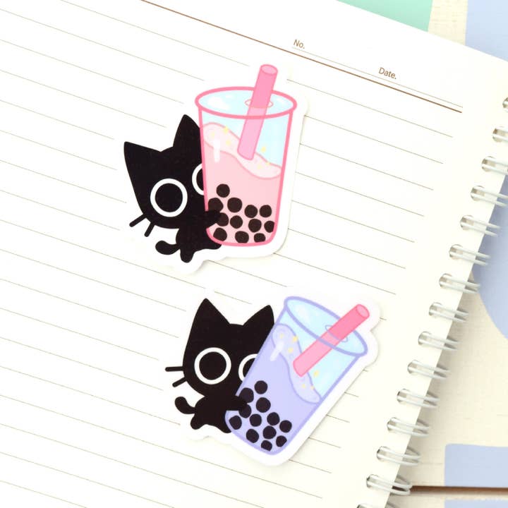 Scaredy Cat Boba - Sticker for wholesale by Sugarnova